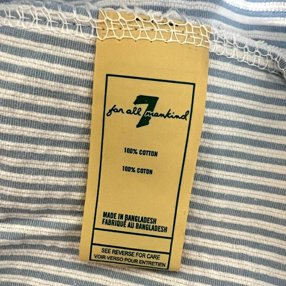 7 for All Mankind blue and white stripe baby dress 12 months - Picture 3 of 6